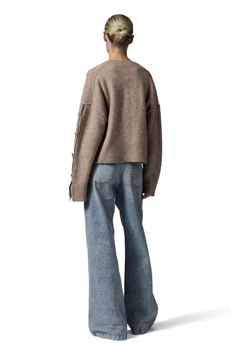 DAY Birger et Mikkelsen Solange Oversized Button Detail Sweater, Alternate, color, Hazel Melange