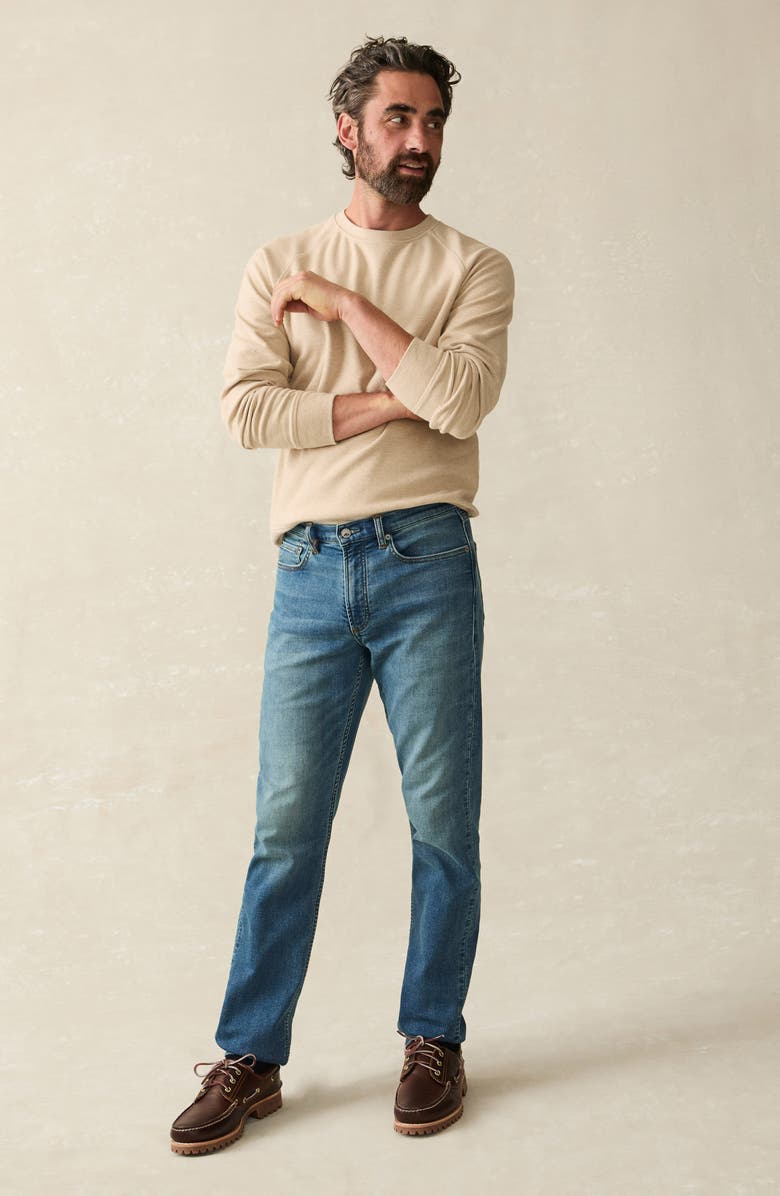 Faherty Stretch Terry Straight Leg Five-Pocket Knit Pants, Alternate, color, 