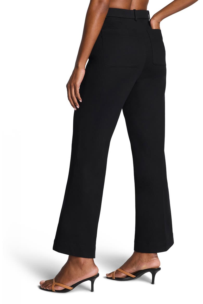 SPANXsupersmooth™ Crop Easy Flare Stretch Twill Pants, Alternate, color, CLASSIC BLACK