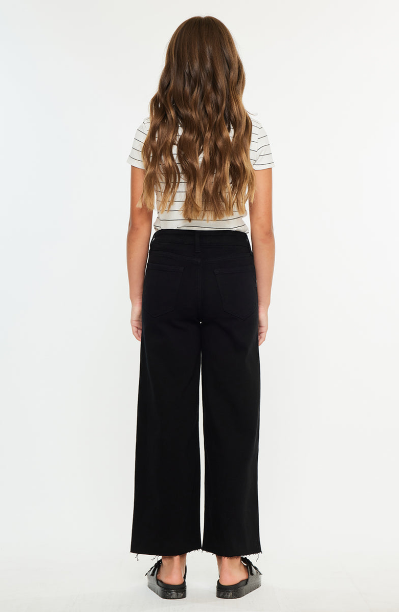 KanCan Berlin High Rise Crop Wide Leg Jeans, Alternate, color, Black