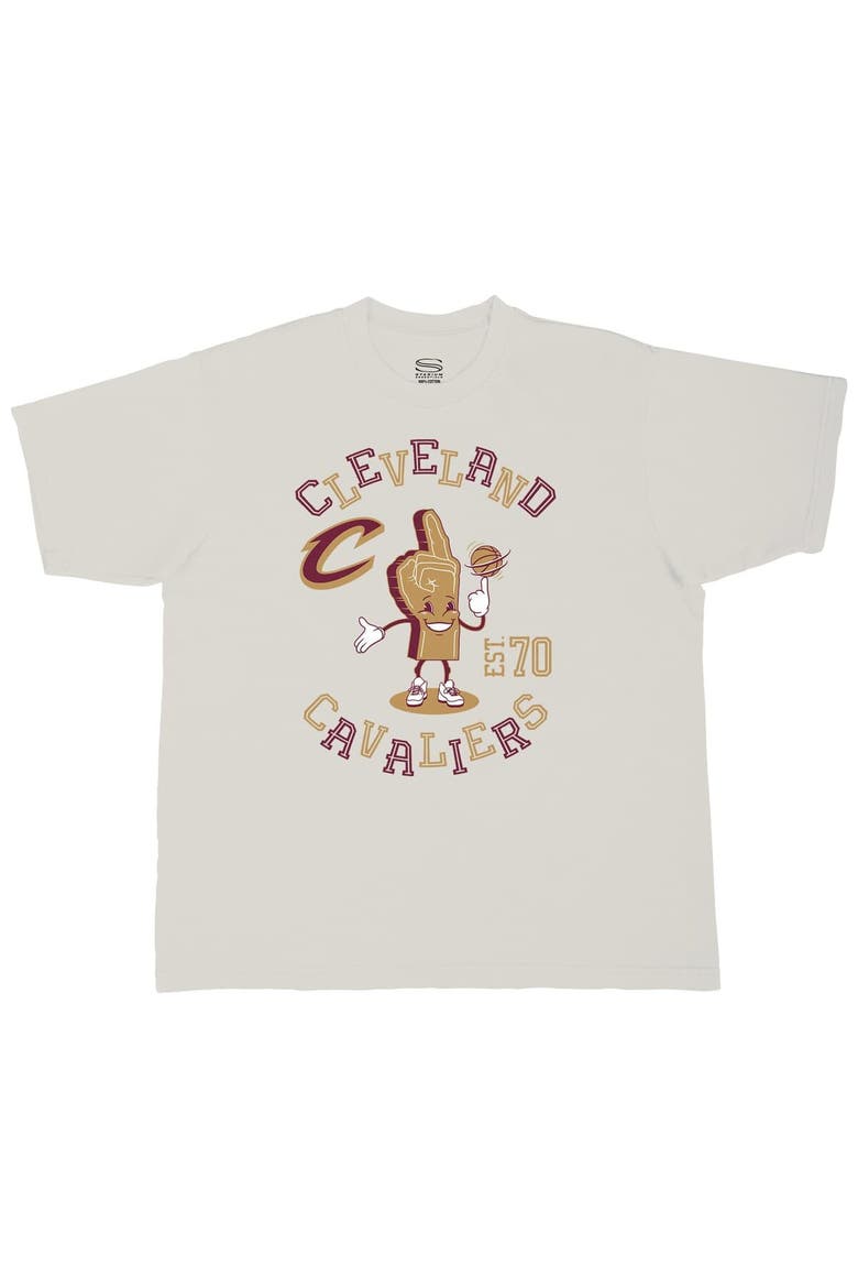 Men's Stadium Essentials  Cream Cleveland Cavaliers Number One Oversized T-Shirt, Alternate, color, Cream
