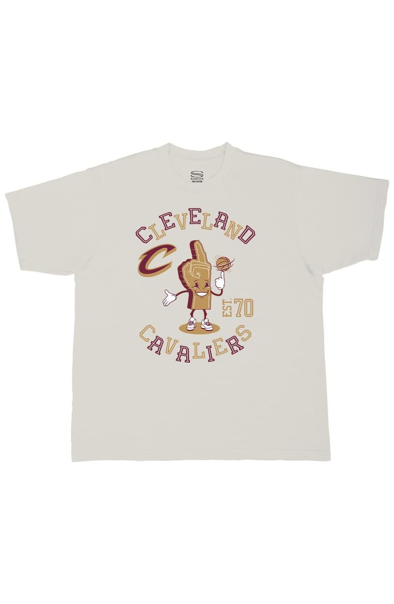 Stadium Essentials Men's Stadium Essentials Cream Cleveland Cavaliers Number One Oversized T-Shirt, Alternate, color, Cream