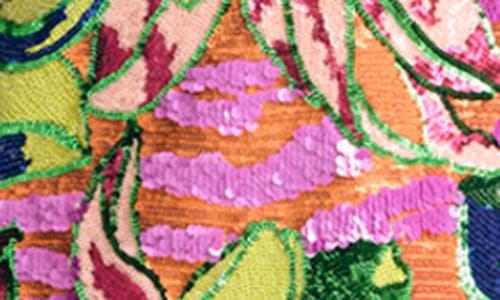 Isaac Mizrahi New York Floral Sequin Shift Minidress