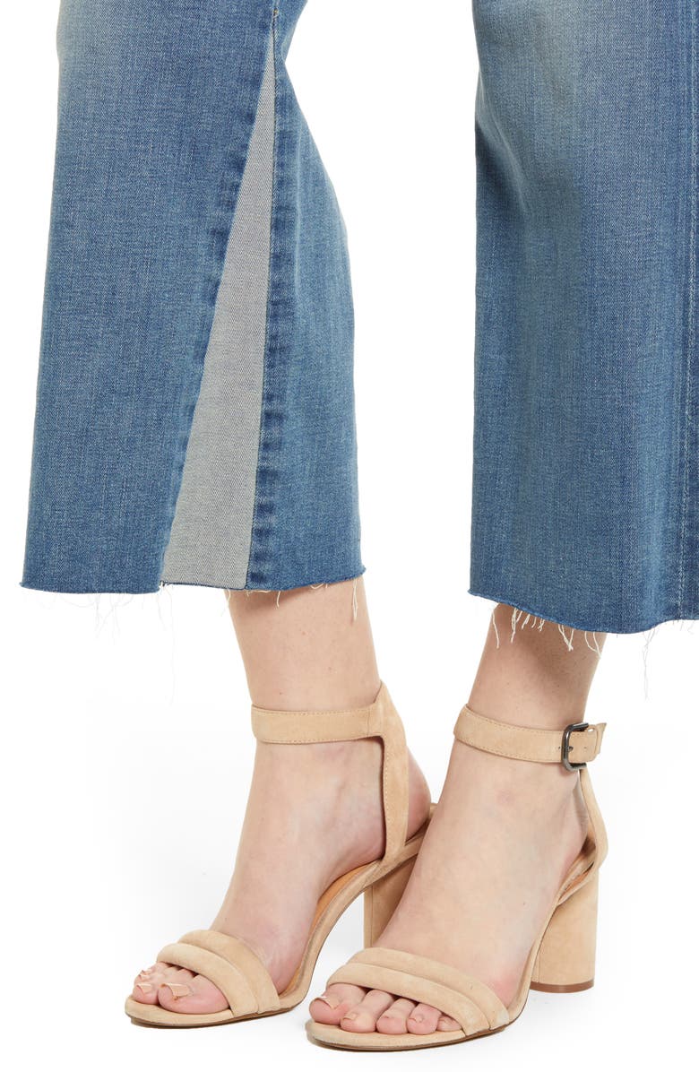 JEN7 by 7 For All Mankind JEN7 High Waist Contrast Panel Crop Wide Leg Jeans, Alternate, color,