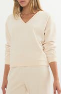 Marine Layer Rib Velour V-Neck Sweatshirt