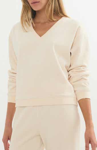 Marine Layer Rib Velour V-Neck Sweatshirt