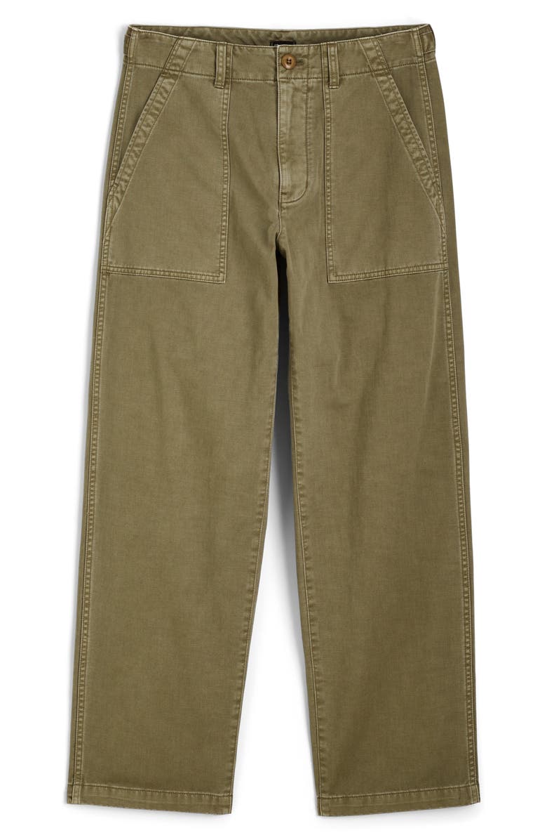 Madewell Fatigue Garment Dyed Cotton Twill Straight Leg Pants, Alternate, color, Faded Fatigue