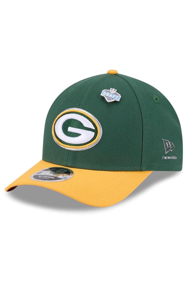 Men's New Era  Green/Gold Green Bay Packers 2026 NFL Draft 9FORTY M-Crown Adjustable Hat, Main, color, Green