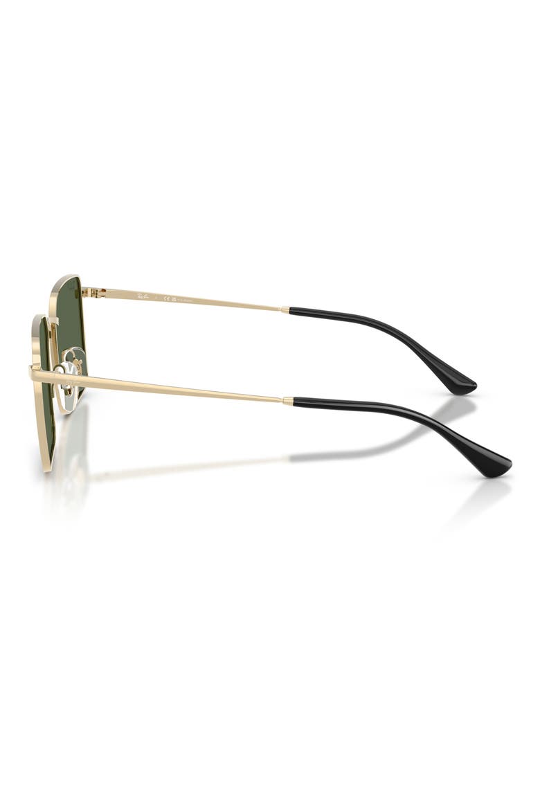 53mm Oversize Polarized Square Sunglasses, Alternate, color, PALEGOLD / DARK GREEN POLAR