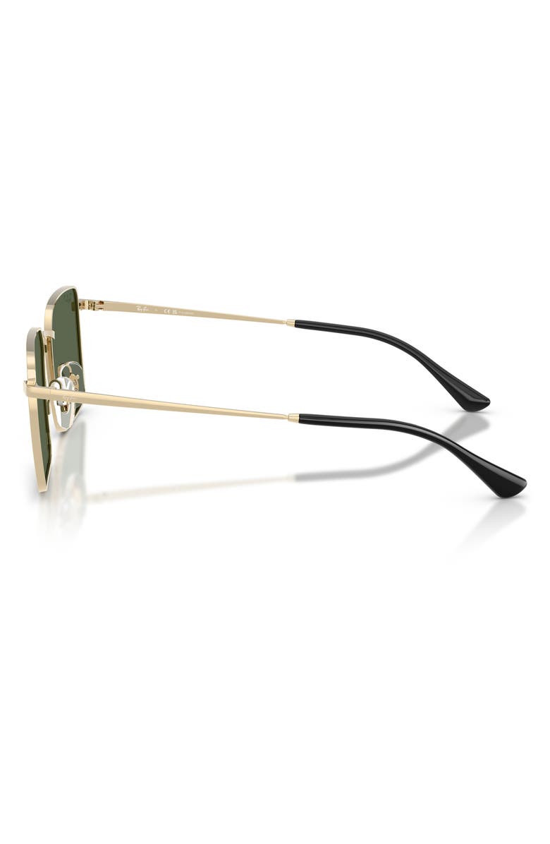 Ray-Ban 53mm Oversize Polarized Square Sunglasses, Alternate, color, Palegold / Dark Green Polar