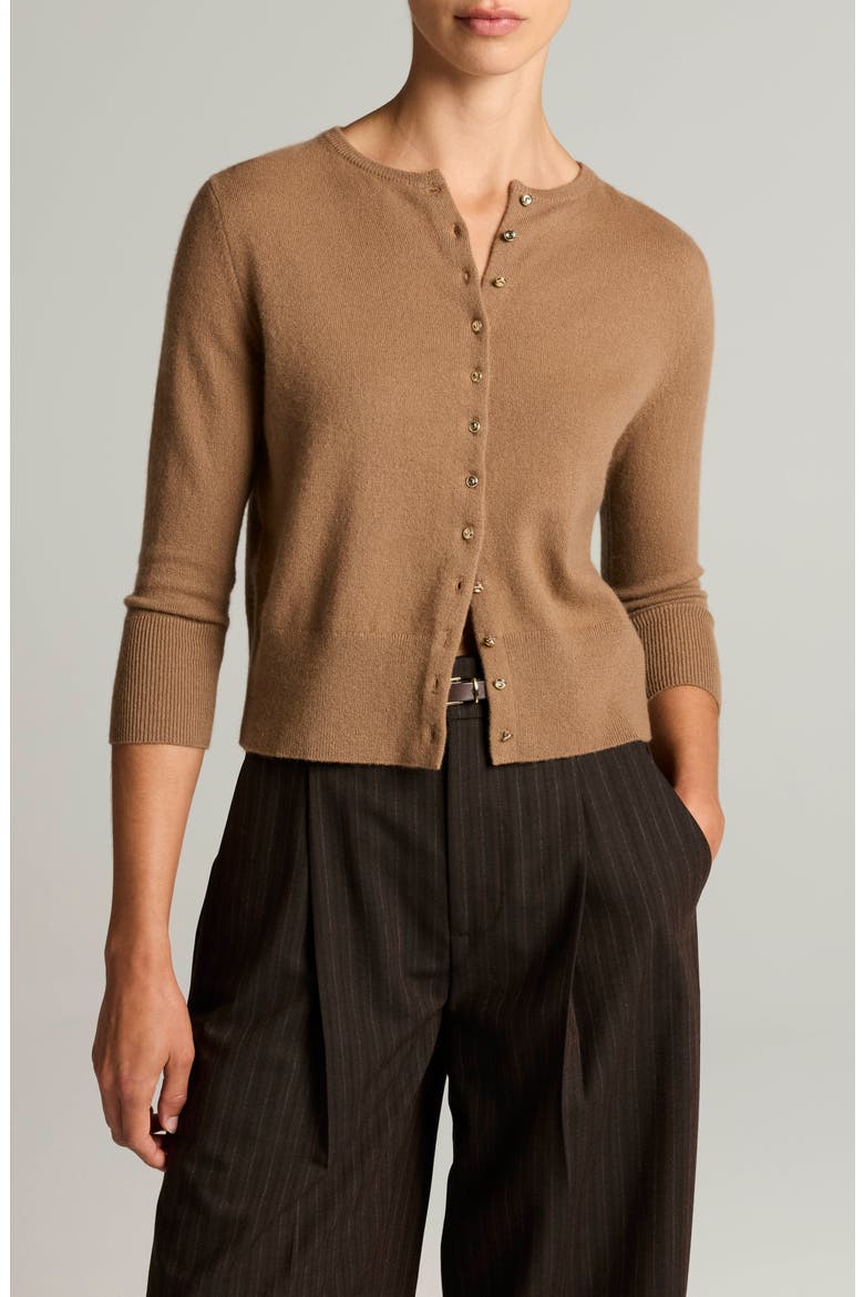 Wool & Cashmere Blend Cardigan, Main, color, CANYON