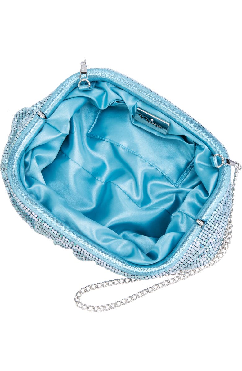 Nina Alexia Rhinestone Mesh Clutch, Alternate, color,