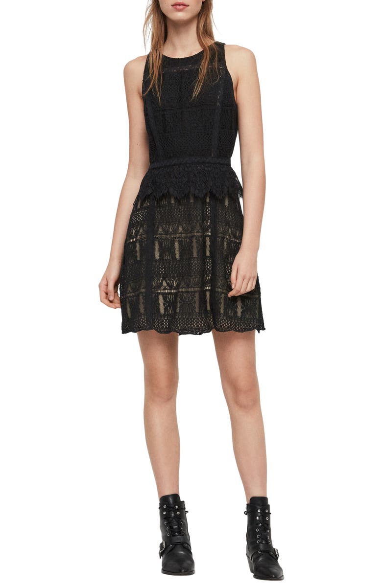 AllSaints Melia Dress, Main, color, 