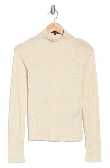 Rag & Bone Sasha Long Sleeve Knit Top In Ivory Floral
