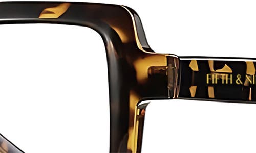 Fifth & Ninth Monroe 48mm Square Blue Light Blocking Glasses In Brown