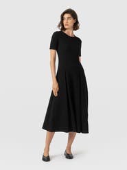 Saint + Sofia Lana Pleated Short Sleeve Dress
