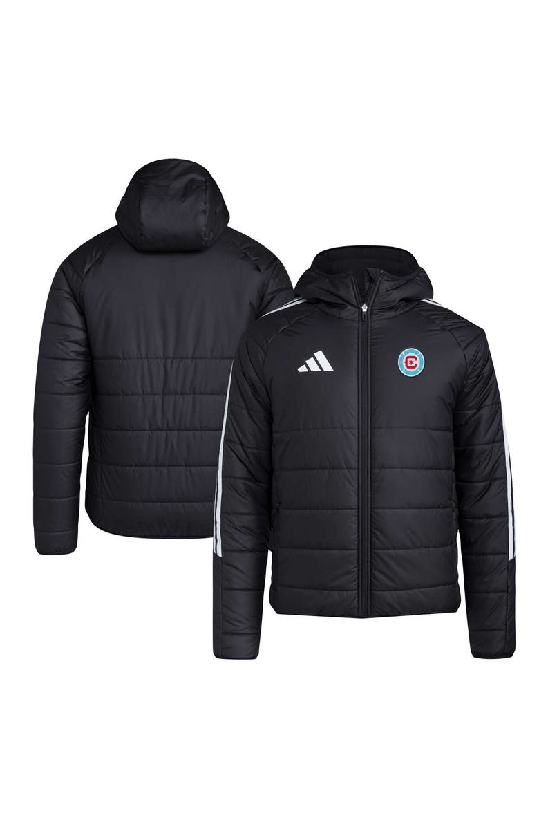 adidas Men's adidas Black Chicago Fire Tiro 24 Full-Zip Winter Hoodie Jacket, Main, color, 