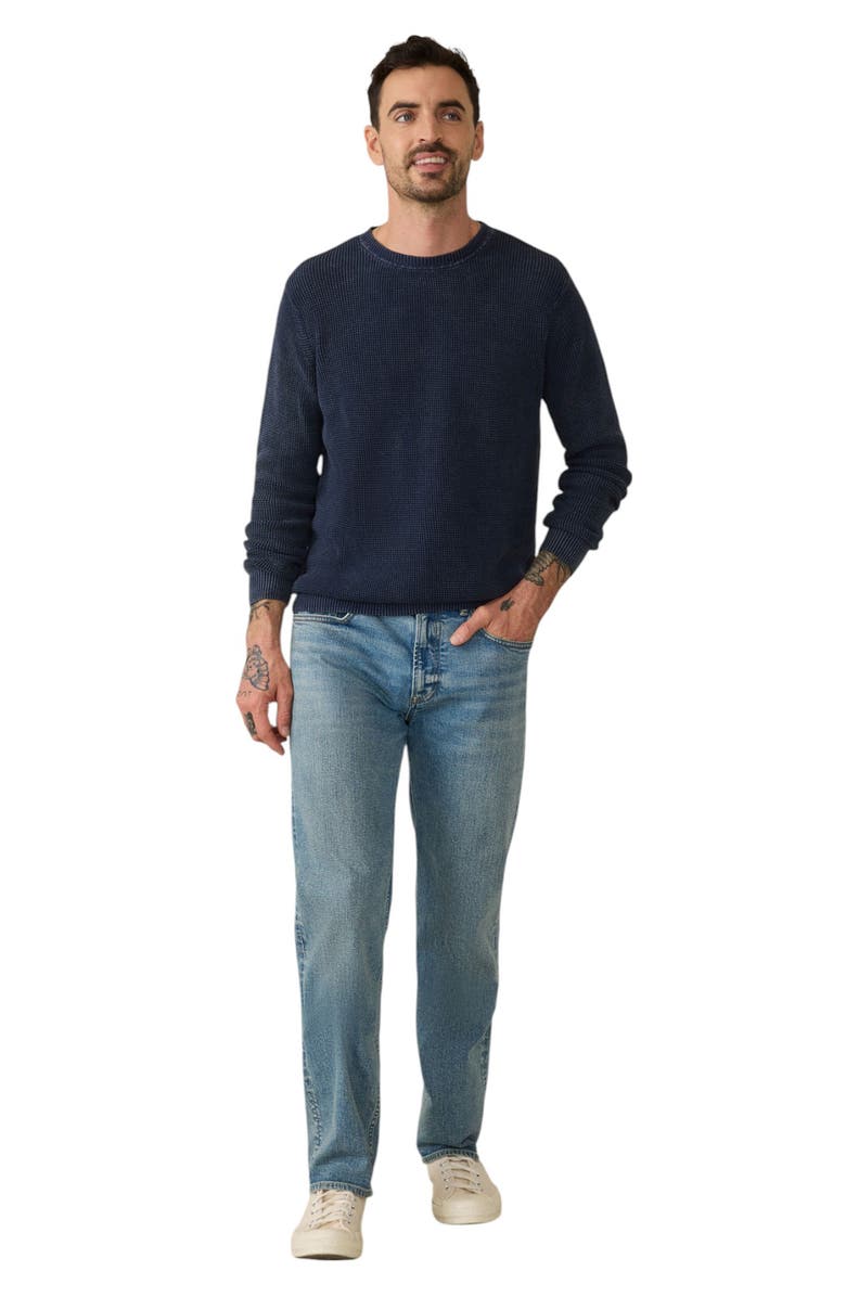 Faherty Sunwash Organic Cotton Crewneck Sweater, Alternate, color, Blue Nights