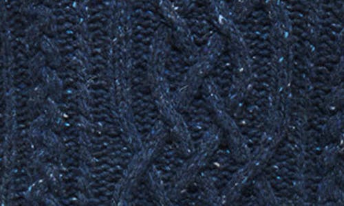 Alex Mill Madelyn Cable Knit Wool Blend Donegal Sweater In Blue