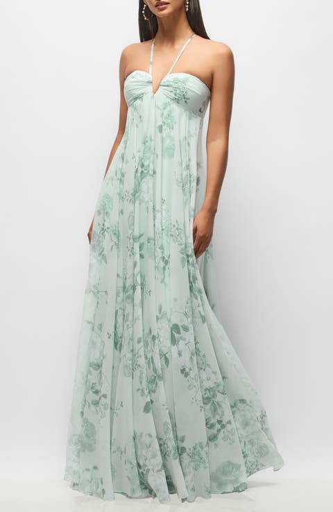 Lilith Floral Chiffon Gown