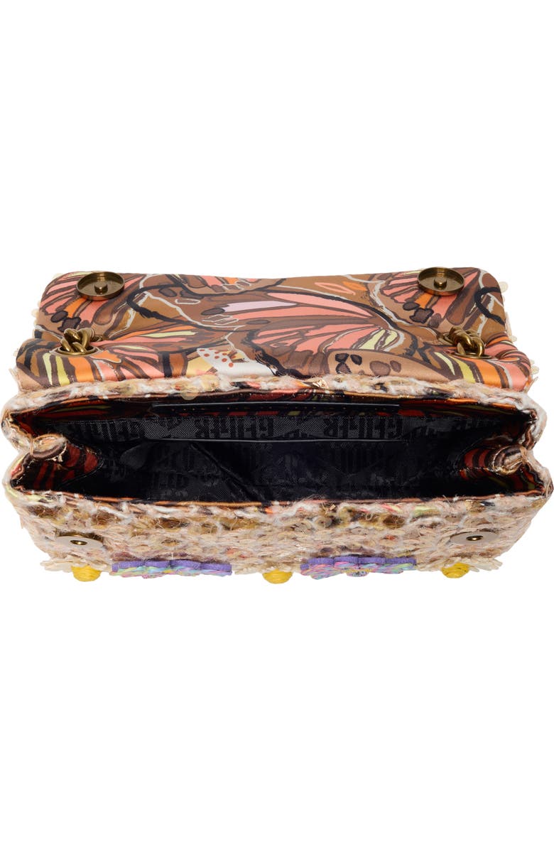 Kurt Geiger London Mini Kensington Floral Convertible Shoulder Bag, Alternate, color, Open Brown