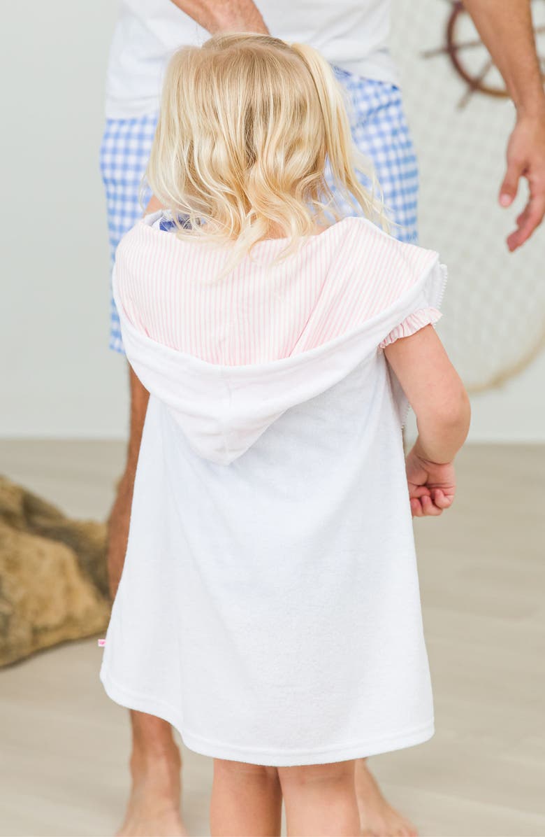 RuffleButts Kids' Hooded Terry Cover-Up, Alternate, color, White