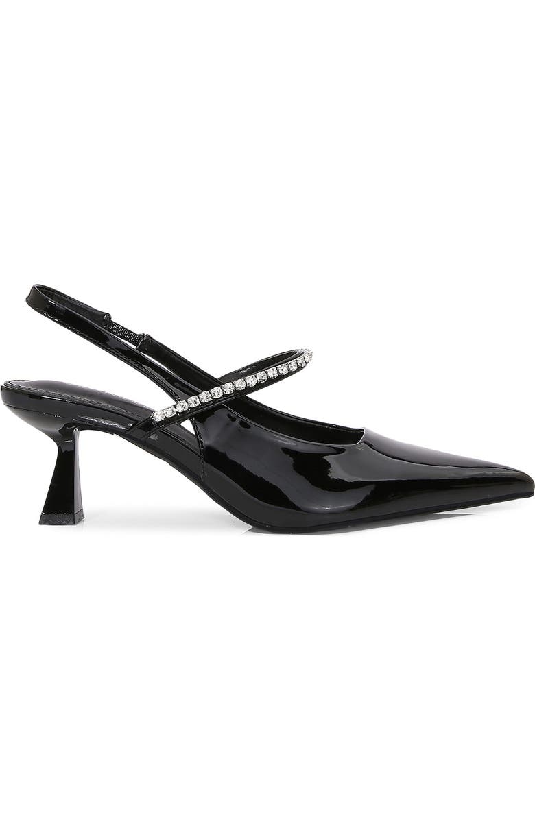 BERNESS Camille Rhinestone Pointed Toe Slingback Pump, Alternate, color, Black