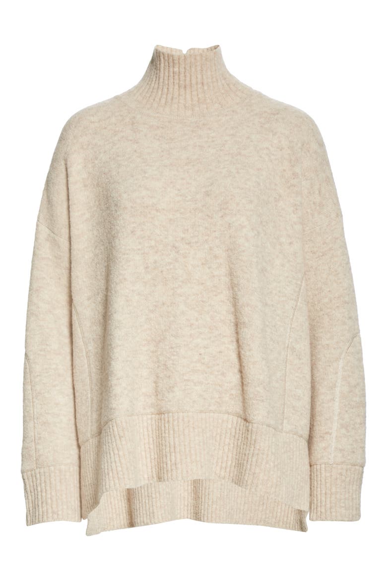 Oversize Turtleneck Sweater, Alternate, color, OATMEAL/AVOINE