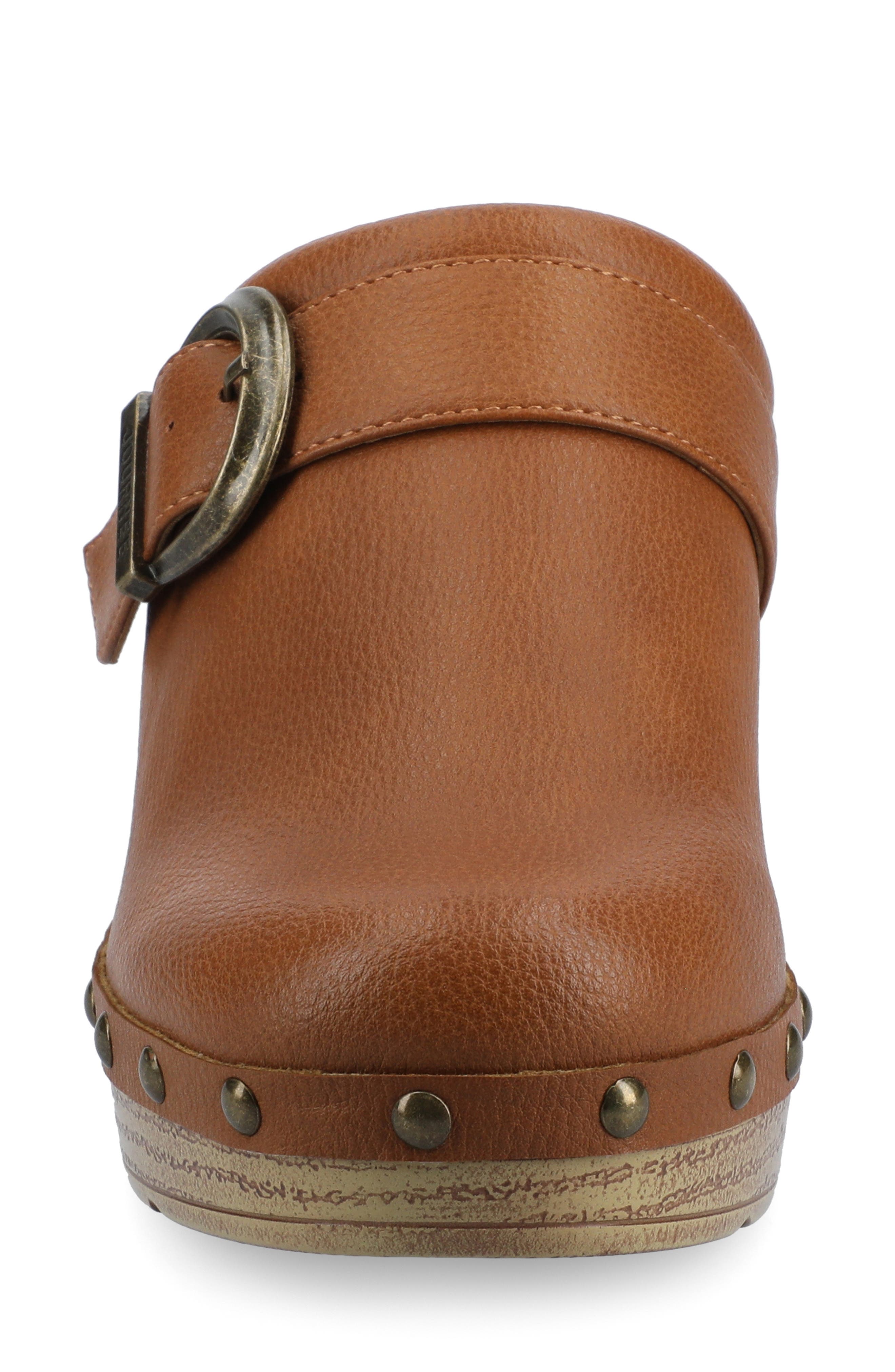 Signey Platform Mule, Alternate, color, COGNAC