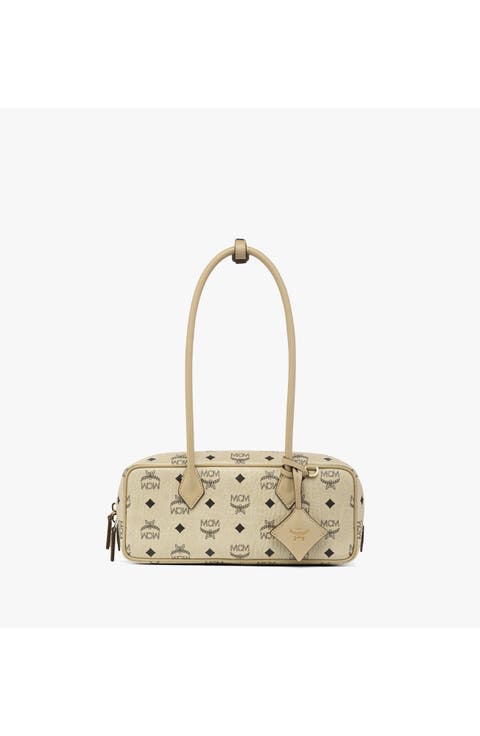 Small Aren East West Shoulder Bag in Visetos