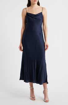 Oona Strappy Satin Midi Dress
