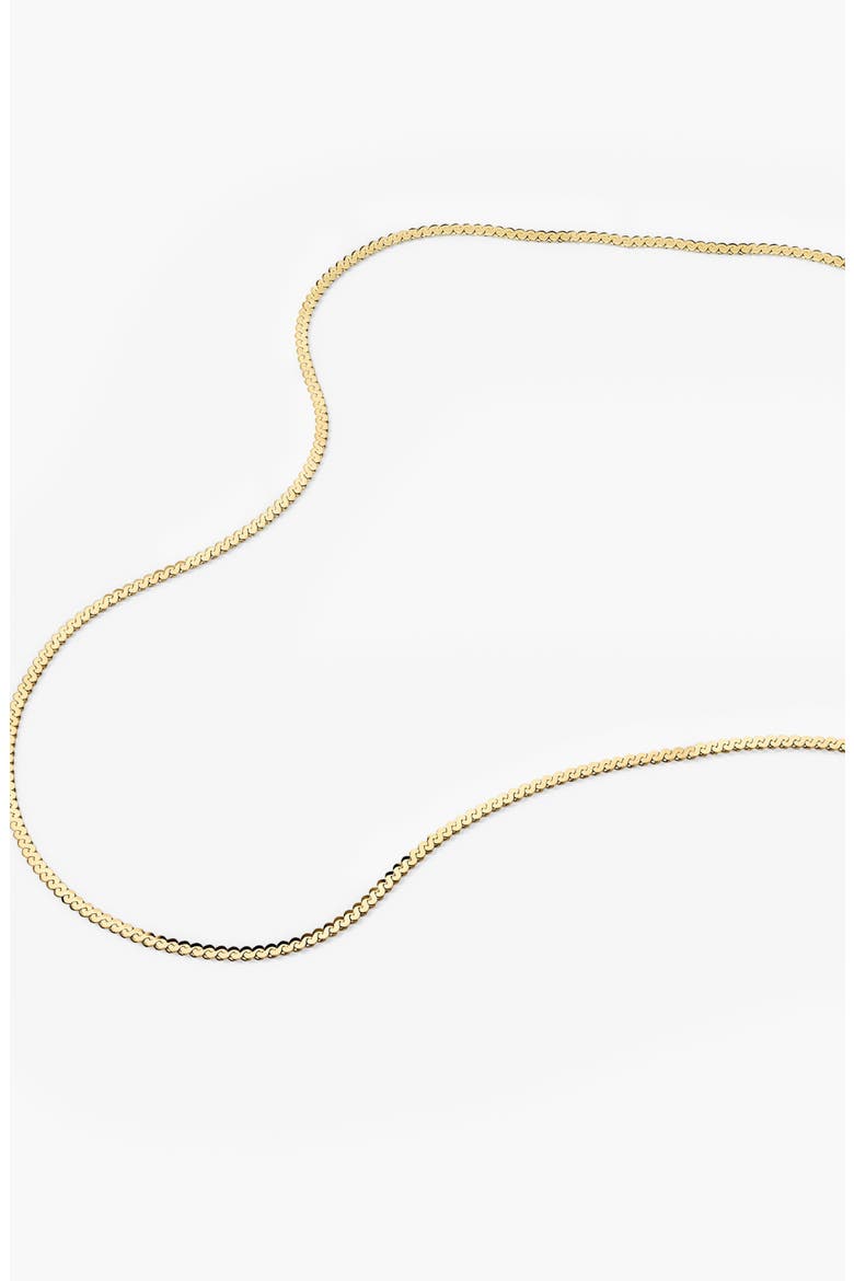 Serpentine Chain Necklace, Alternate, color, 14k Yellow Gold
