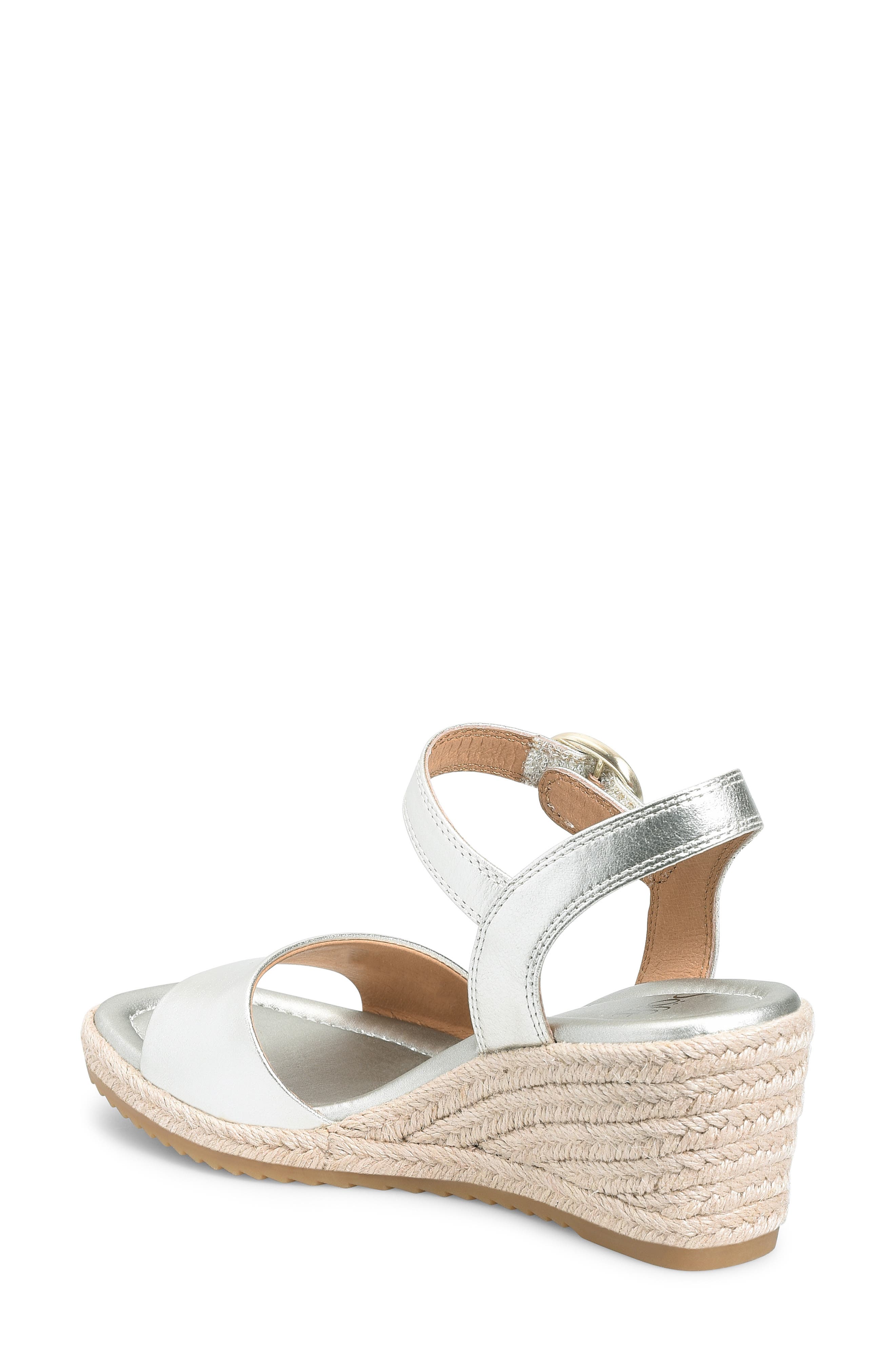 Söfft Inez Wedge Sandal, Alternate, color, Light Platino