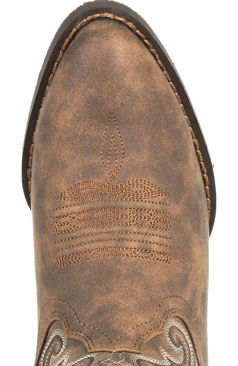 DURANGO Women's Distressed Shortie Western Boot, Alternate, color, Driftwood