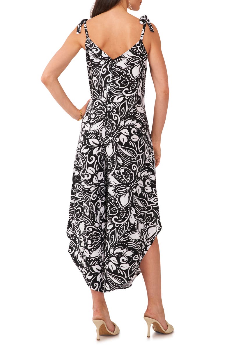 Vince Camuto Tie Shoulder Crop Asymmetric Wide Leg Jumpsuit, Alternate, color, 