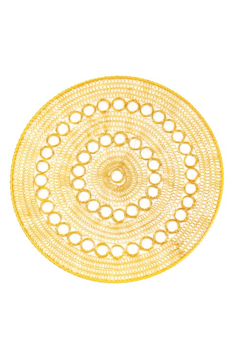 Celestial Rings Set of 4 Metal Placemats