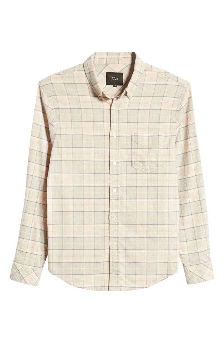 Rails Reid Plaid Stretch Cotton Button-Down Shirt, Alternate, color, 
