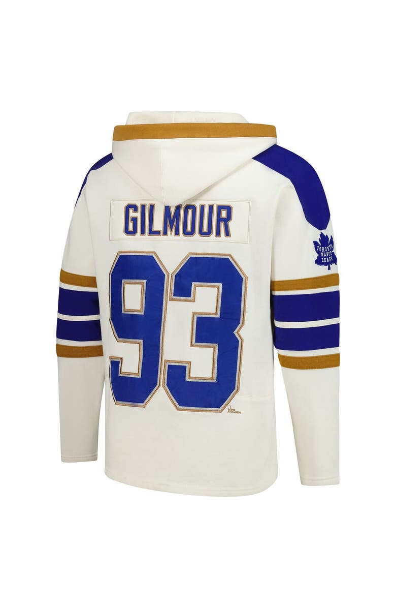 '47 Men's '47 Doug Gilmour Cream Toronto Maple Leafs Blue Line Heritage Name & Number Lace-Up Pullover Hoodie, Alternate, color, Cream