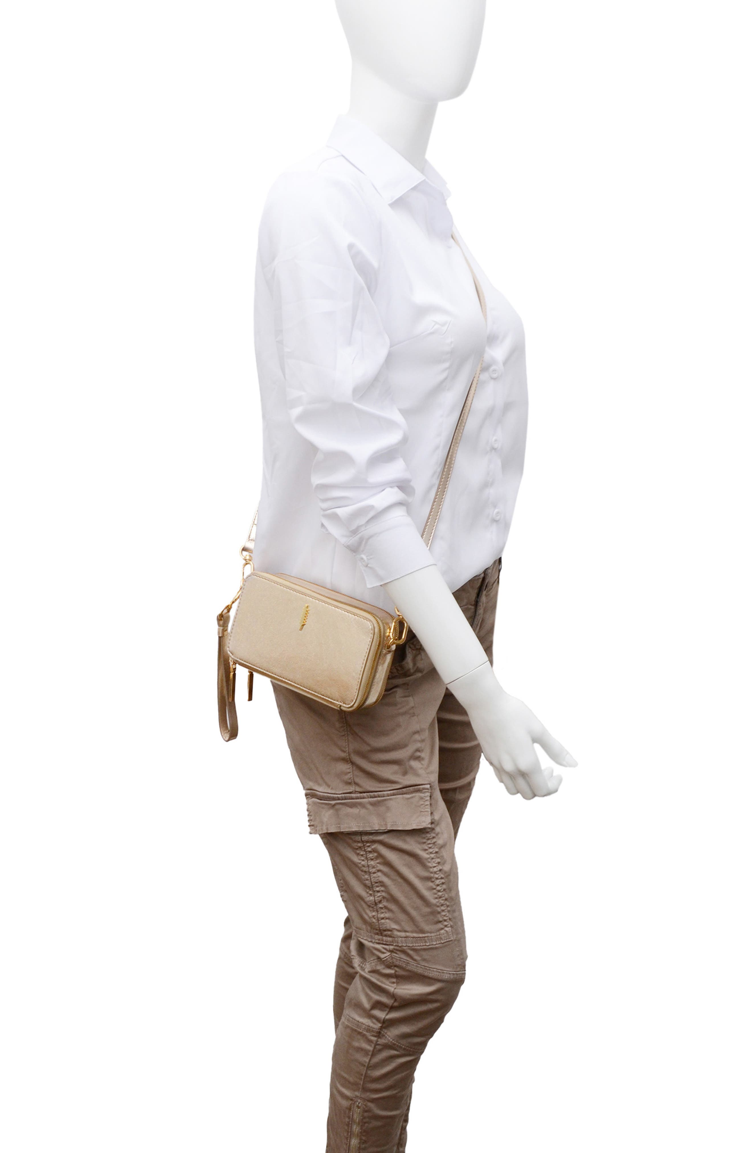 Thacker Ronnie Metallic Crossbody Bag, Alternate, color, 