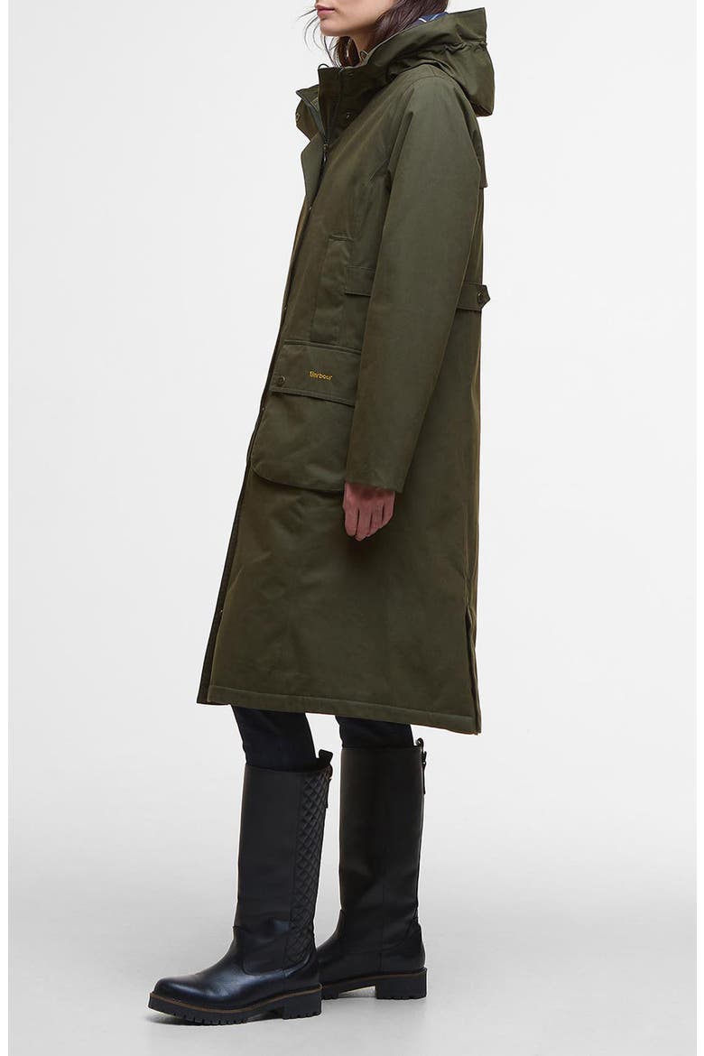 Bamburgh Hooded Waterproof Jacket, Alternate, color, OLIVE/ CLASSIC