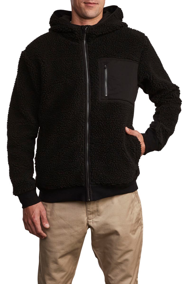 RVCA Knoll Fleece Zip Hoodie, Main, color, 