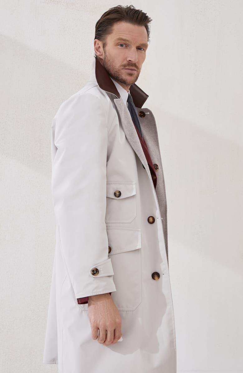 Brunello Cucinelli Redingote, Alternate, color, Ivory