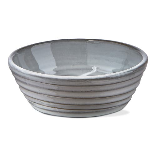 Tag Farmhouse White Ceramic Snack Bowl Dishwasher Safe Everyday Use In Gray