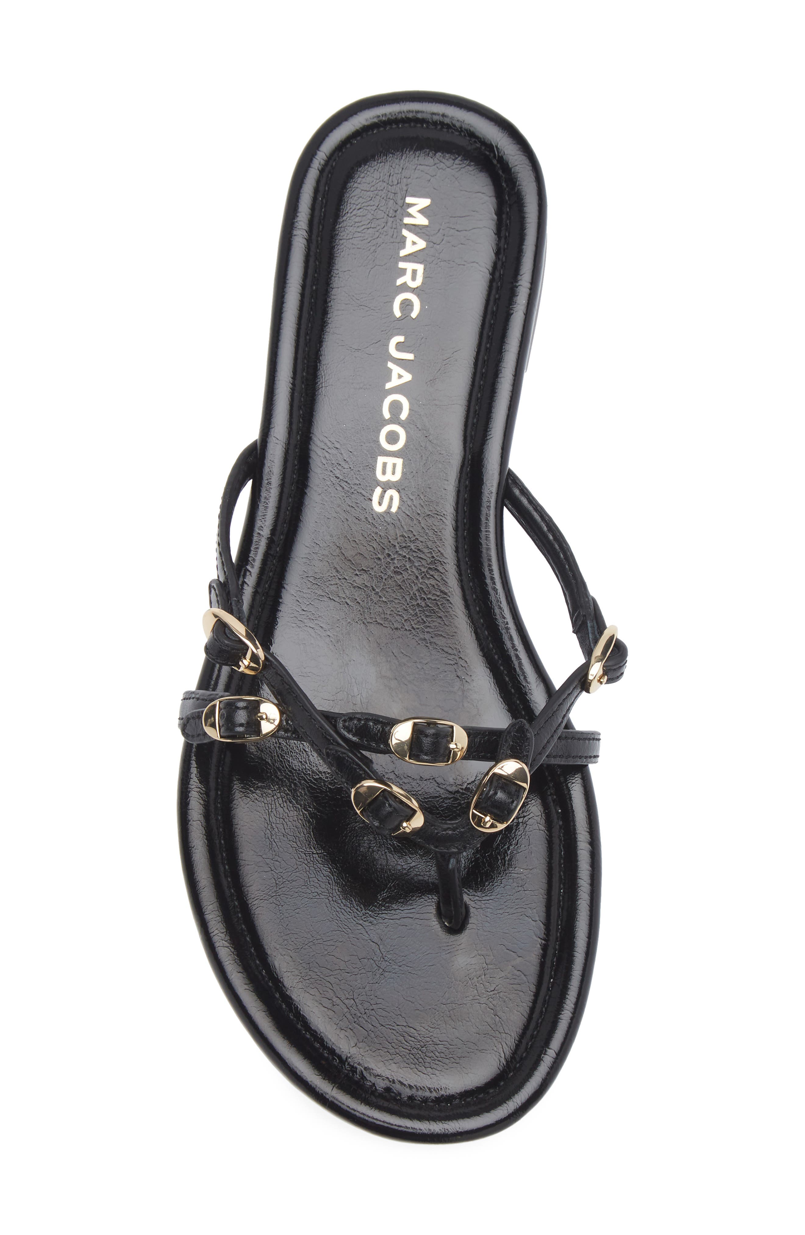 Marc Jacobs The Kiki Flip Flop, Alternate, color, Black