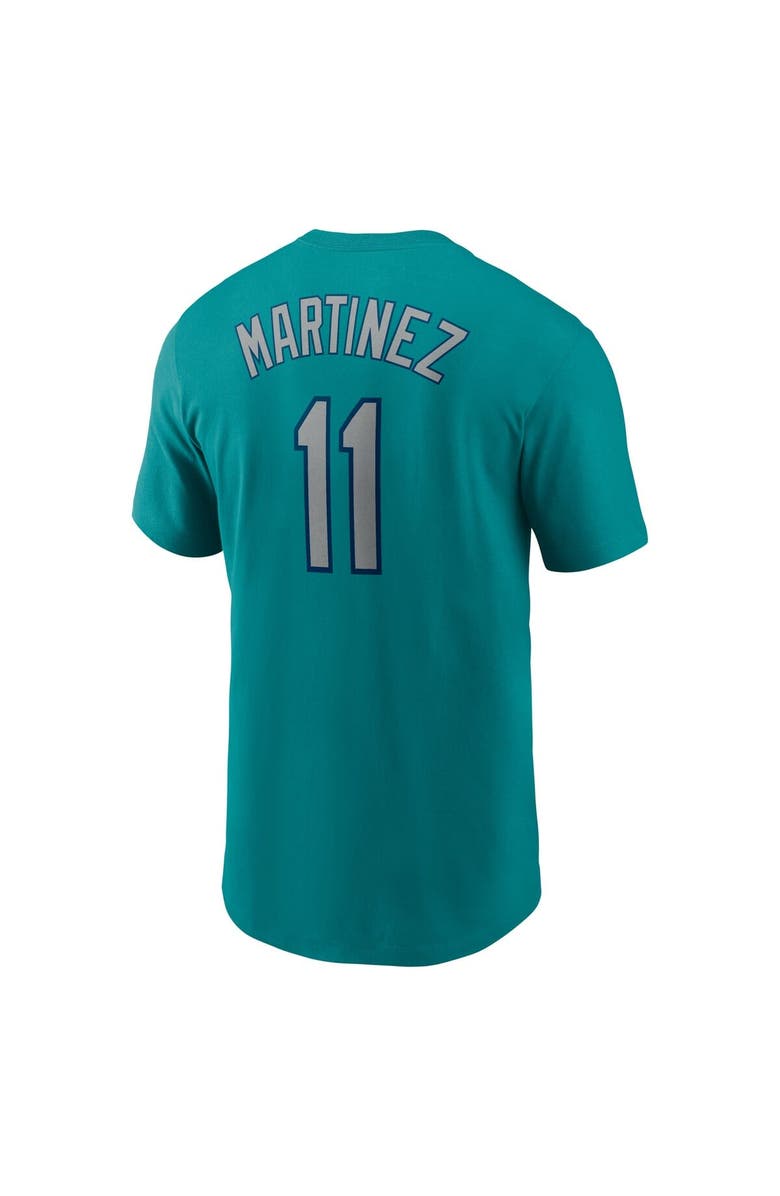 Nike Men's Nike Edgar Martinez Aqua Seattle Mariners Cooperstown Collection Name & Number T-Shirt, Alternate, color, 