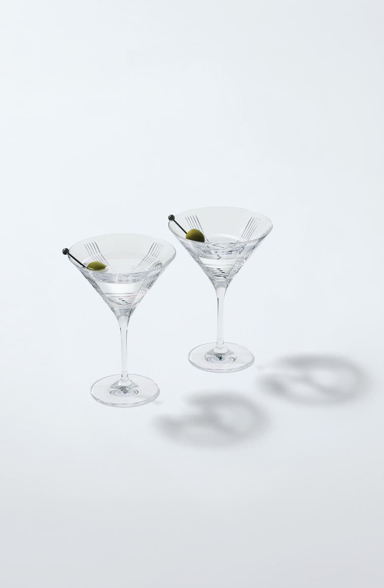 Waterford Marquis Vector Set of 2 Crystal Martini Glasses, Alternate, color, 