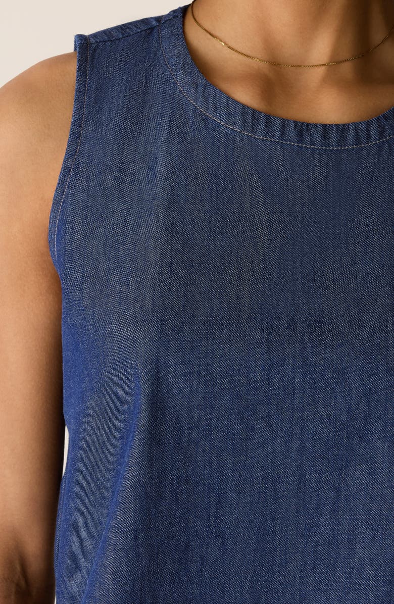 Eileen Fisher Sleeveless Denim Crop Top, Alternate, color, 