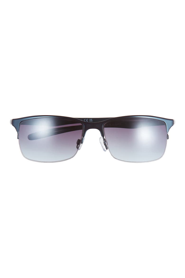 62mm Half Rim Sunglasses, Main, color, BLUE