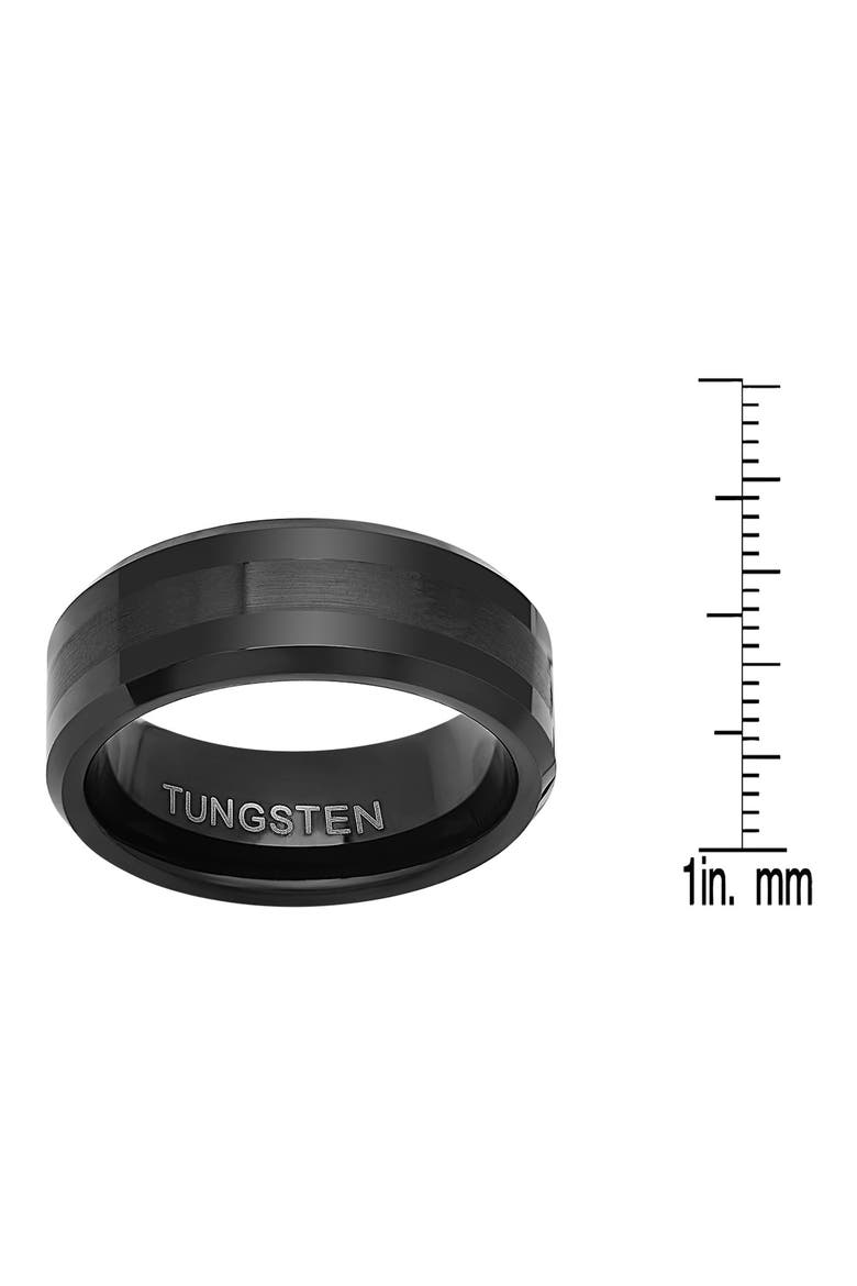 Men's Brushed Black Tungsten Ring, Alternate, color, BLACK