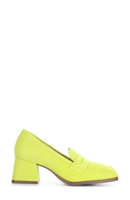 Bos. & Co. Ama Penny Loafer Pump In Yellow